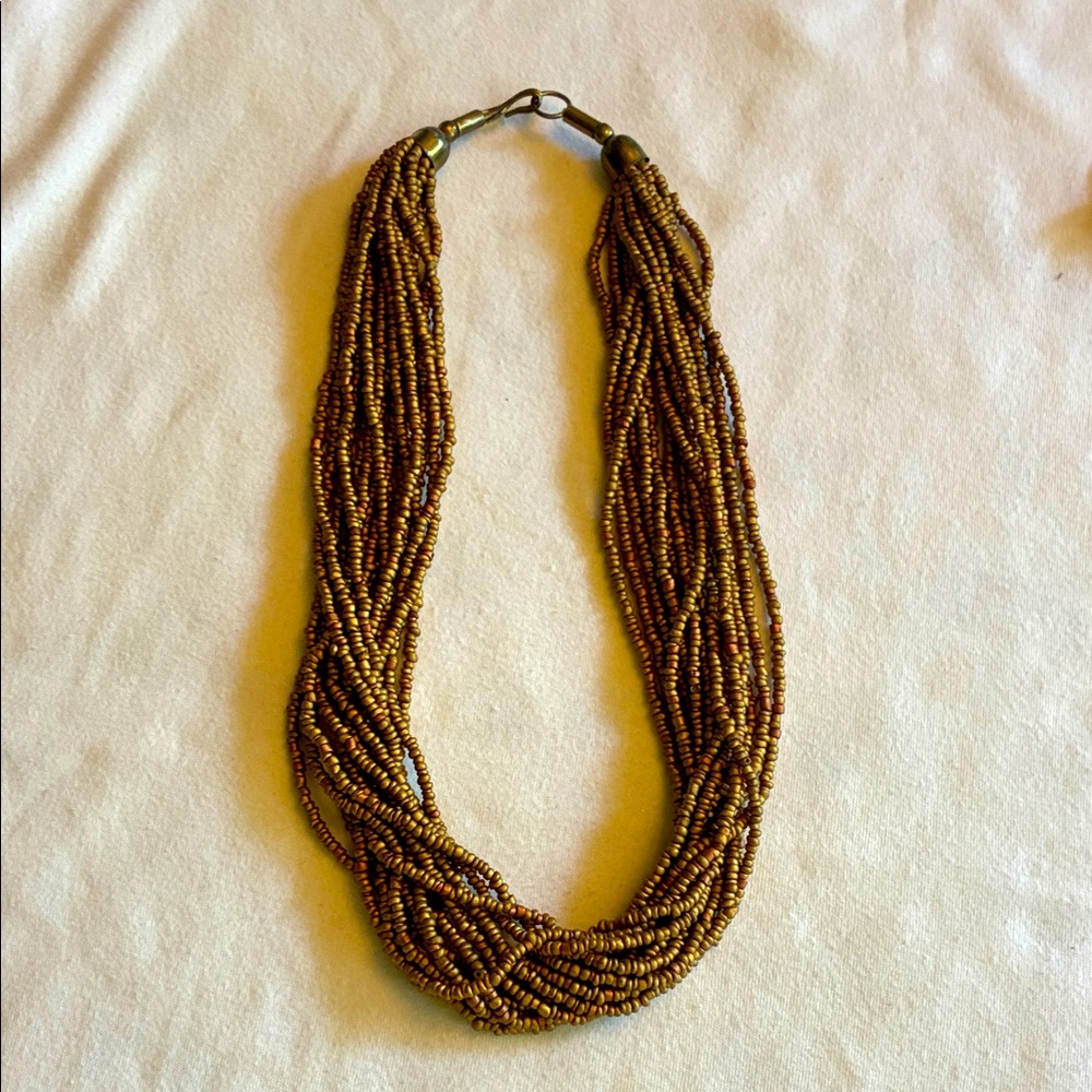 Elegant Multi-Strand Beaded Necklace